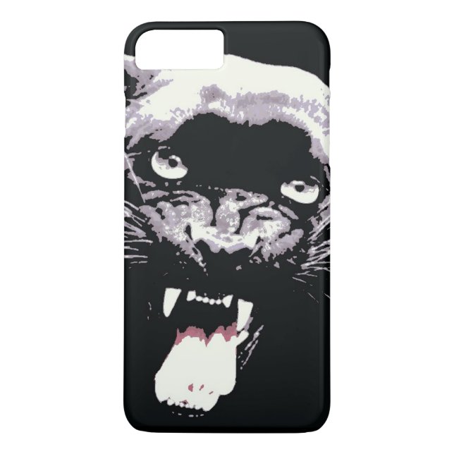 Funda Jaguar Eyes para iPhone 7 en blanco y negro (Reverso)
