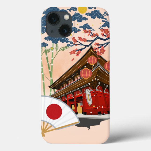 Funda japonés de iPhone 13 - Arte japonés tradicio (Reverso)