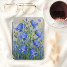 Funda Kindle con prado de campanillas azules