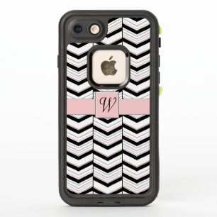 Funda Lifeproof Chevron Rosa y Blanco y Negro