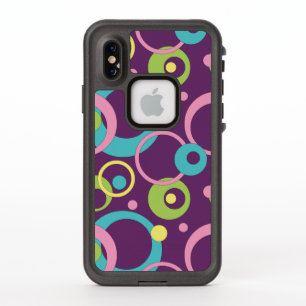 Funda Lifeproof Círculos Morados Divertidos
