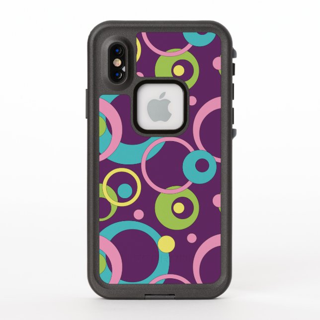 Funda Lifeproof Círculos Morados Divertidos (Reverso)