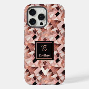 Funda Lux para iPhone 15 Rosa Dorado y Negro Perso