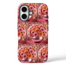 Funda Luxe Naranja Flowers iPhone 16