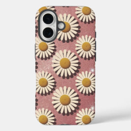 Funda Luxe Retro White Daisies para iPhone 16