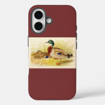 Funda Mallard Ducks Burgundy iPhone 16