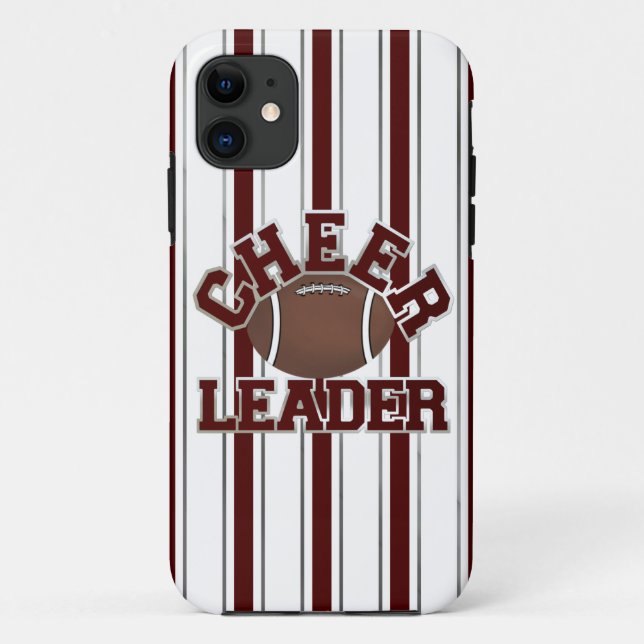 Funda Maroon & White Football Cheerader iPhone 5 (Reverso)