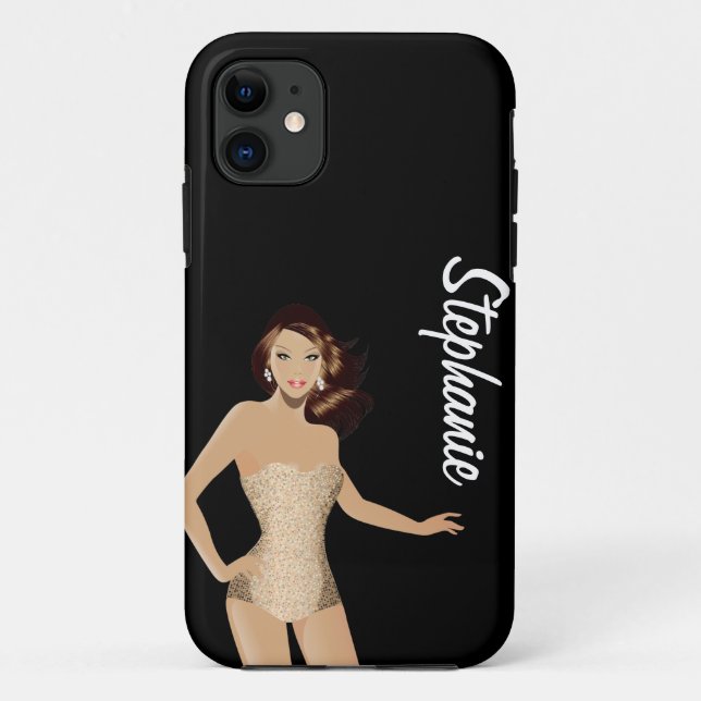 Funda Mate ID™ para iPhone 5 Chica Black Swinsuit (Reverso)