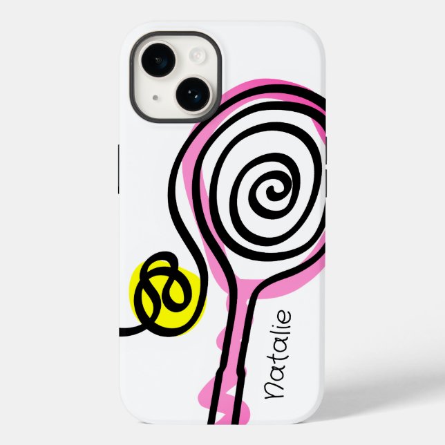 Funda-Mate iPhone 14 Funda de raqueta de tenis ros (Reverso )