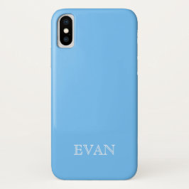 FUNDA MAYA AZUE de fondo sólido para iPhone X