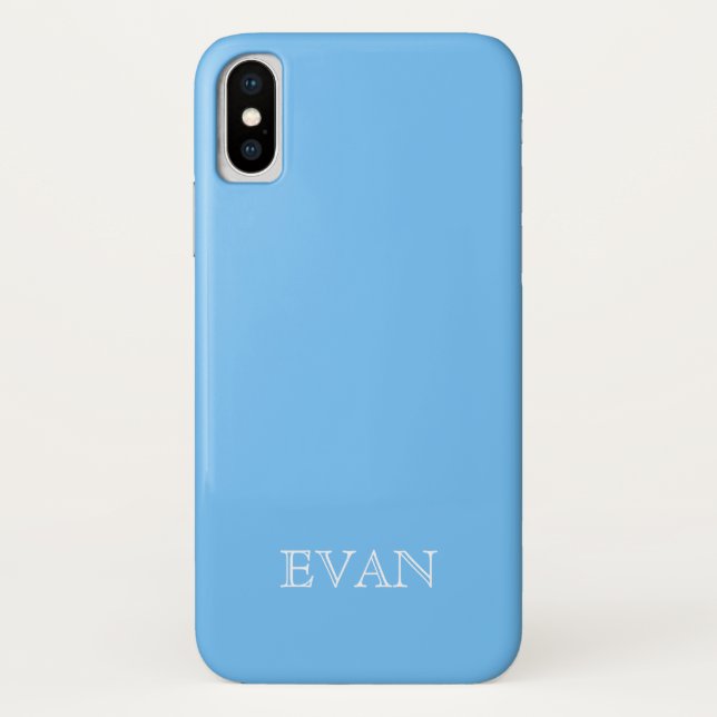FUNDA MAYA AZUE de fondo sólido para iPhone X (Reverso)