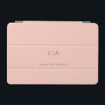 Funda mini para iPad simple y elegante en monogram<br><div class="desc">Impa monograma moderna,  sencilla,  elegante,  ligera. Solo edita tu producto en unos minutos. Puede cambiar el tipo de letra/tamaño/color y la posición utilizando "personalización adicional".</div>