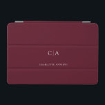 Funda mini para iPad simple y elegante en monogram<br><div class="desc">Imad monograma moderno,  sencillo,  elegante,  oscuro. Solo edita tu producto en unos minutos. Puede cambiar el tipo de letra/tamaño/color y la posición utilizando "personalización adicional".</div>