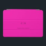 Funda mini para iPad simple y elegante en monogram<br><div class="desc">Moderno,  sencillo,  elegante,  con ipad monograma,  de color neón rosado. Solo edita tu producto en unos minutos. Puede cambiar el tipo de letra/tamaño/color y la posición utilizando "personalización adicional".</div>