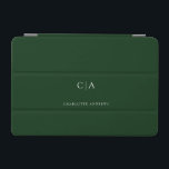 Funda mini para iPad simple y elegante en monogram<br><div class="desc">Imad de monograma moderno,  sencillo,  elegante,  verde. Solo edita tu producto en unos minutos. Puede cambiar el tipo de letra/tamaño/color y la posición utilizando "personalización adicional".</div>