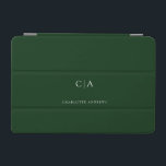 Funda mini para iPad simple y elegante en monogram<br><div class="desc">Imad de monograma moderno,  sencillo,  elegante,  verde. Solo edita tu producto en unos minutos. Puede cambiar el tipo de letra/tamaño/color y la posición utilizando "personalización adicional".</div>