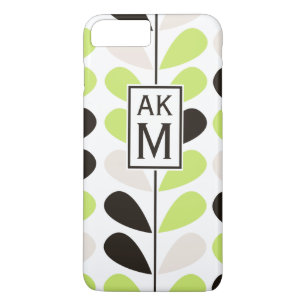 Funda Mint & Black Floral Pattern iPhone 7 Plus