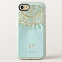 Funda Mint Mandala Monogram Otterbox para iPhone 7