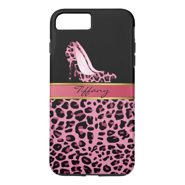 Funda Moda Rosa Jaguar Print iPhone 7 Plus (Reverso)