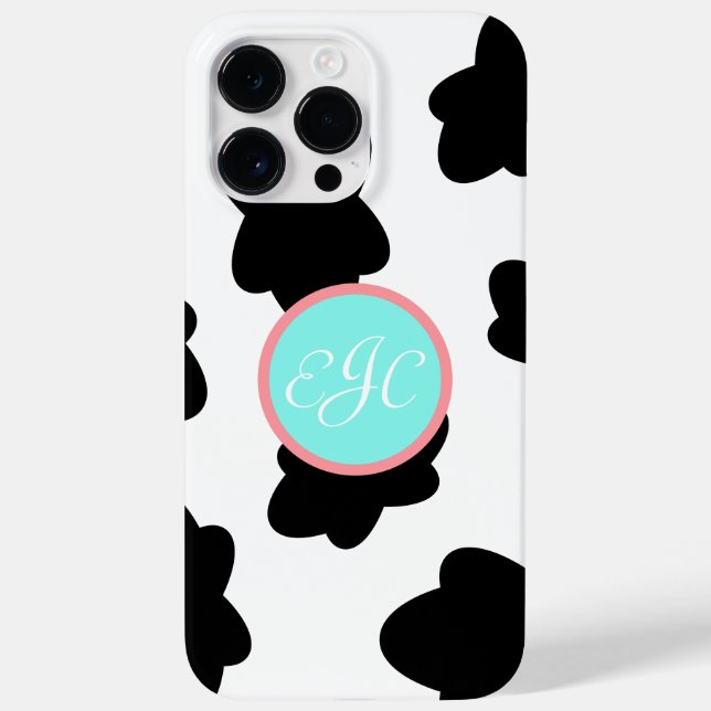 Funda Monograma Cow Print iPhone 14 Pro Max (Reverso)