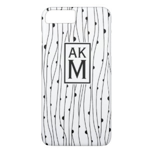 Funda Monograma para iPhone 7 Plus Black & White P