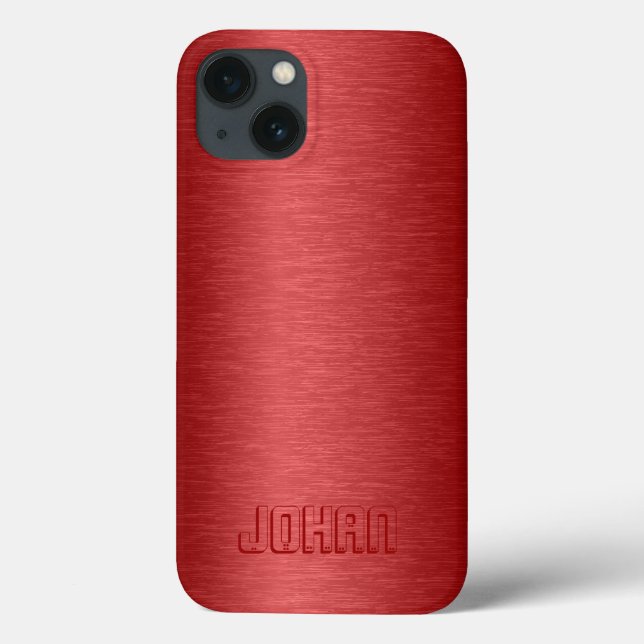Funda Monogramado de aspecto de aluminio cepillado (Reverso)