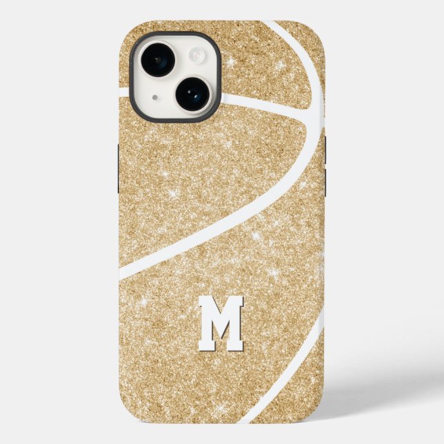 Funda monogramado de baloncesto de chica Mate iPho (Reverso )