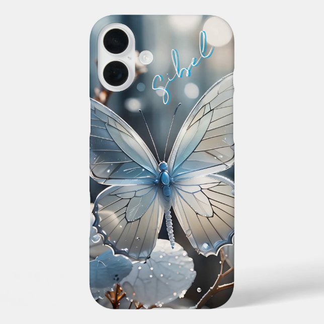 Funda monogramado de mariposa blanca - Estuche par (Reverso )