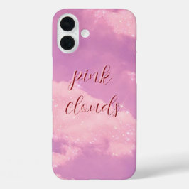 Funda monogramado de nubes rosadas - iPhone mate