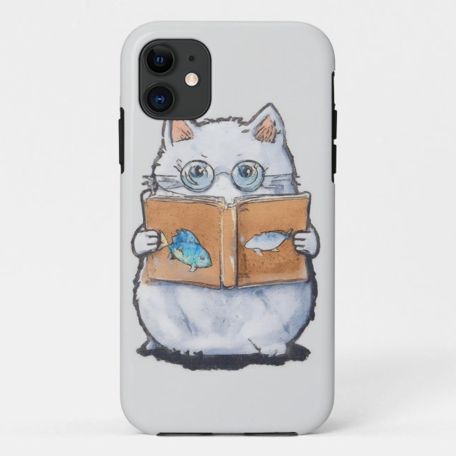Funda móvil de Bookish Cat (Reverso)