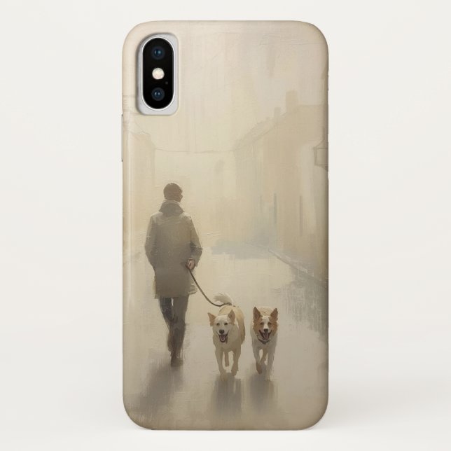 Funda móvil de elegancia para caminar gato (Reverso)