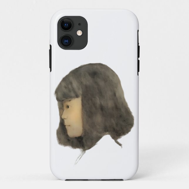 Funda móvil del Chica de retrato paquetería suave (Reverso)