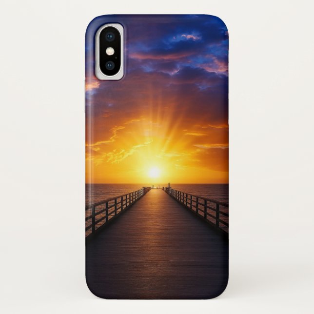 Funda móvil Golden Sunset Pier (Reverso)