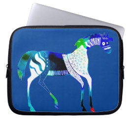 Funda Mycenaean de la laptop para caballos azules