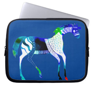 Funda Mycenaean de la laptop para caballos azules