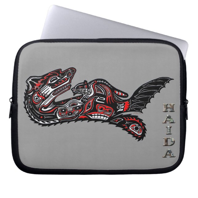 Funda nativa norteamericana Haida Otter Art Laptop (Frente)