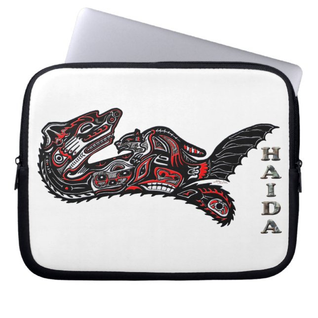 Funda nativa norteamericana Haida Otter Art Laptop (Frente)