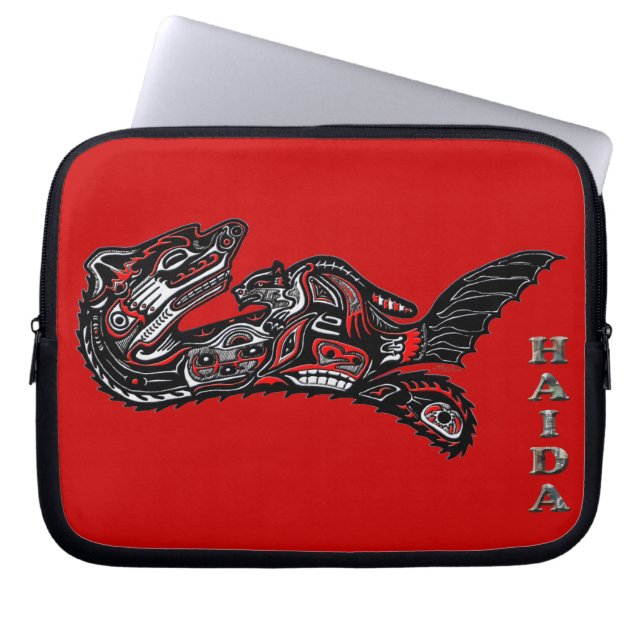 Funda nativa norteamericana Haida Otter Art Laptop (Frente)