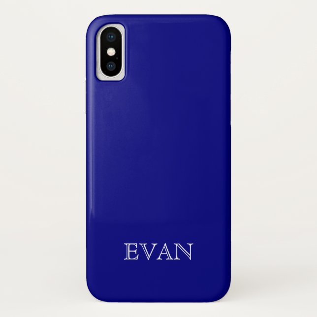 Funda NAVY BLUE Solid Background para iPhone X (Reverso)