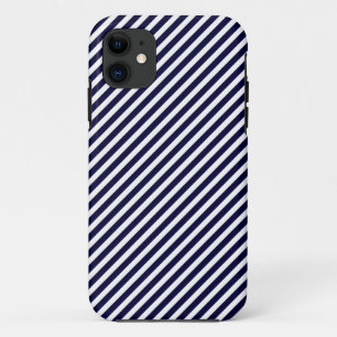 Funda Navy Blue & White Striped para iPhone 5