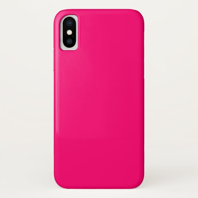 Funda Neon Pink iPhone X - Personalizable y negrit (Reverso)