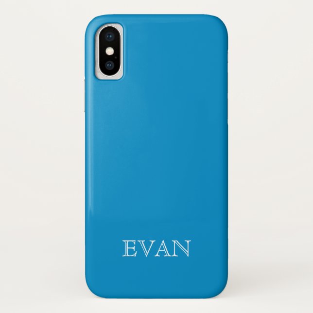 FUNDA OLÍMPICO AZUL Sólido de fondo para iPhone X (Reverso)