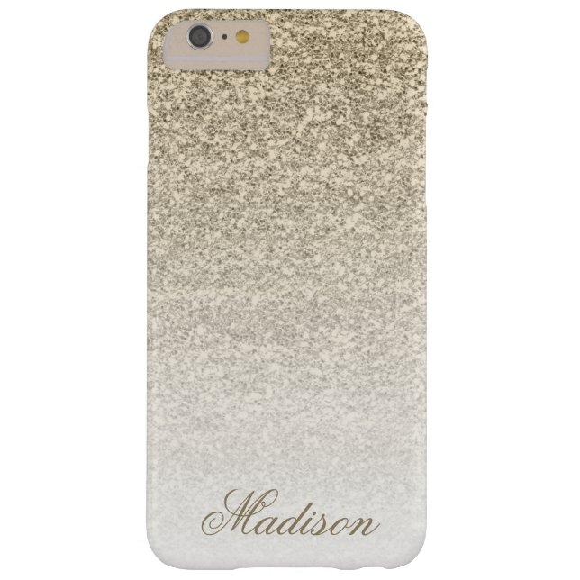 Funda Ombre Gold Purpurina para iPhone 6+ (Reverso)