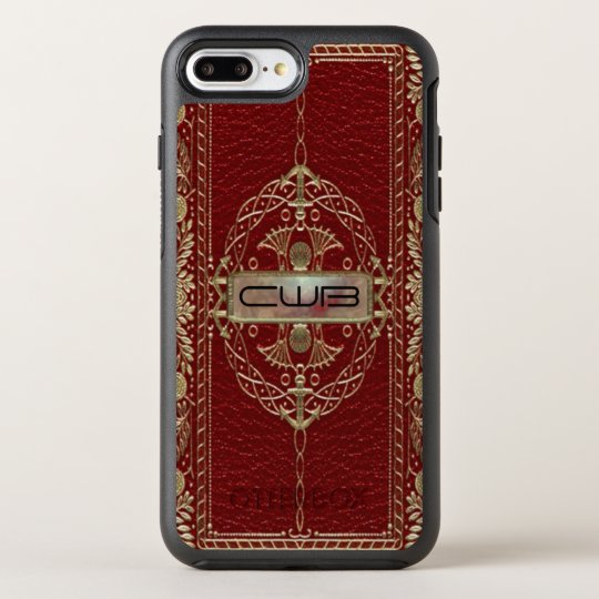 Funda OtterBox Symmetry Para iPhone 8 Plus/7 Plus Monograma fresco del Victorian del libro viejo de