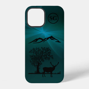 Funda para Apple iPhone 12 con silueta de Buck mon