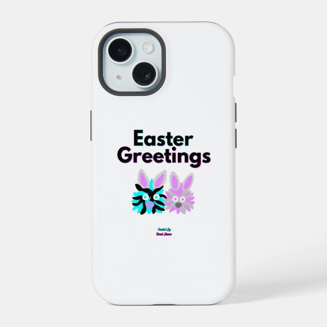 Funda para Apple iPhone 15 con conejitos difusos (Reverso )