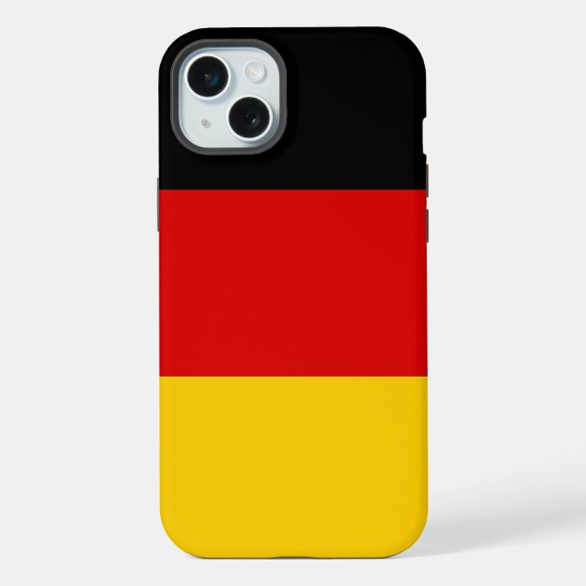 Funda para Apple iPhone 15 Plus, bandera de Aleman (Reverso )