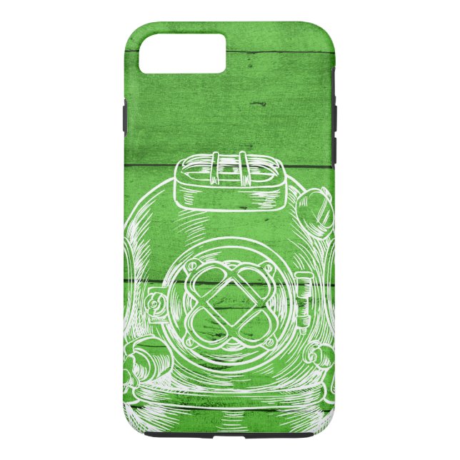Funda para buceo con iPhone 8Plus/7 Plus verde (Reverso)