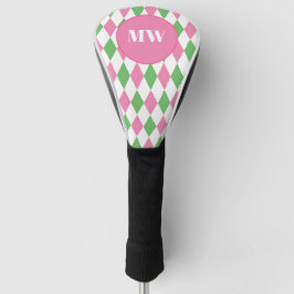 Funda para cabeza de palo de golf Chic Argyle Mono
