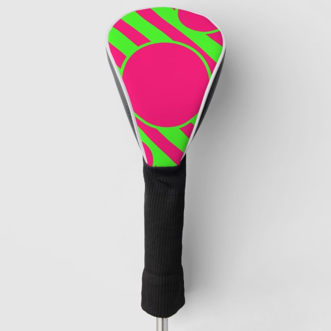 Funda para cabeza de palo de golf con franja circu (Anverso)